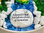 "A Beautiful Soul" Memorial Keepsake Stone – White Marble