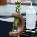 Mini Car Vent Propagation Vase with fill bottle – walnut Wood & Glass Tube