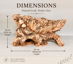 Large Driftwood Resin Succulent Planter with Drainage – 10.6" Woodland Style