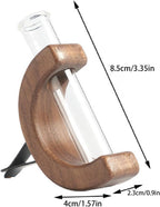 Car Vent Propagation Vase with fill bottle – Beech Wood & Glass Tube