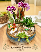 Mini Glass Rooster – Colorful Succulent Planter Accent & Kit Add-On