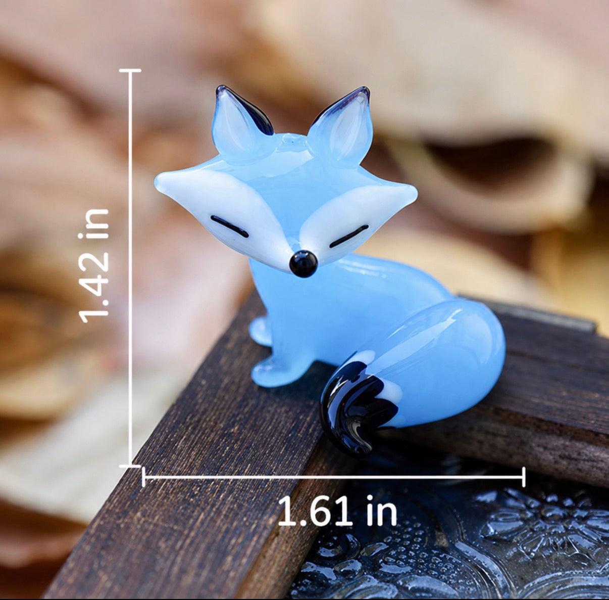 Fox Figurine - Miniature Handmade Glass