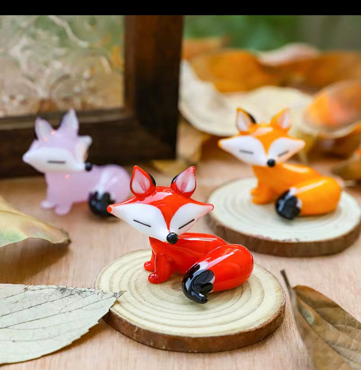 Fox Figurine - Miniature Handmade Glass