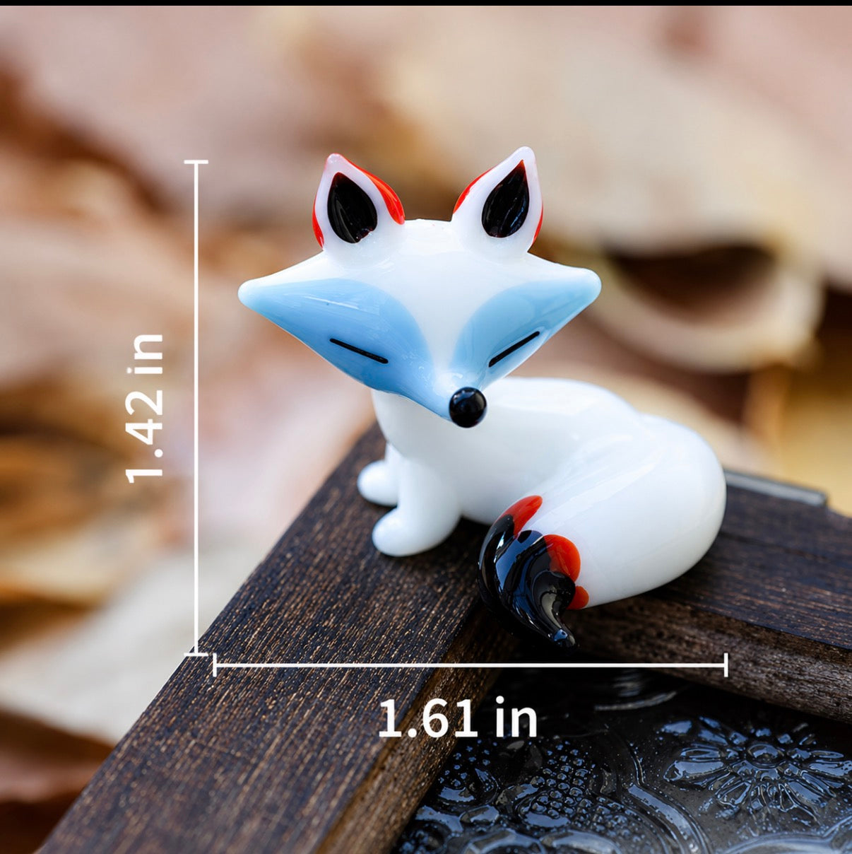 Fox Figurine - Miniature Handmade Glass