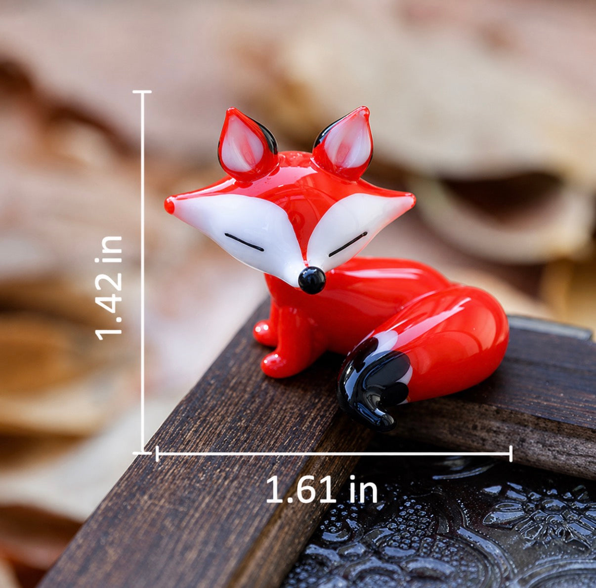 Fox Figurine - Miniature Handmade Glass