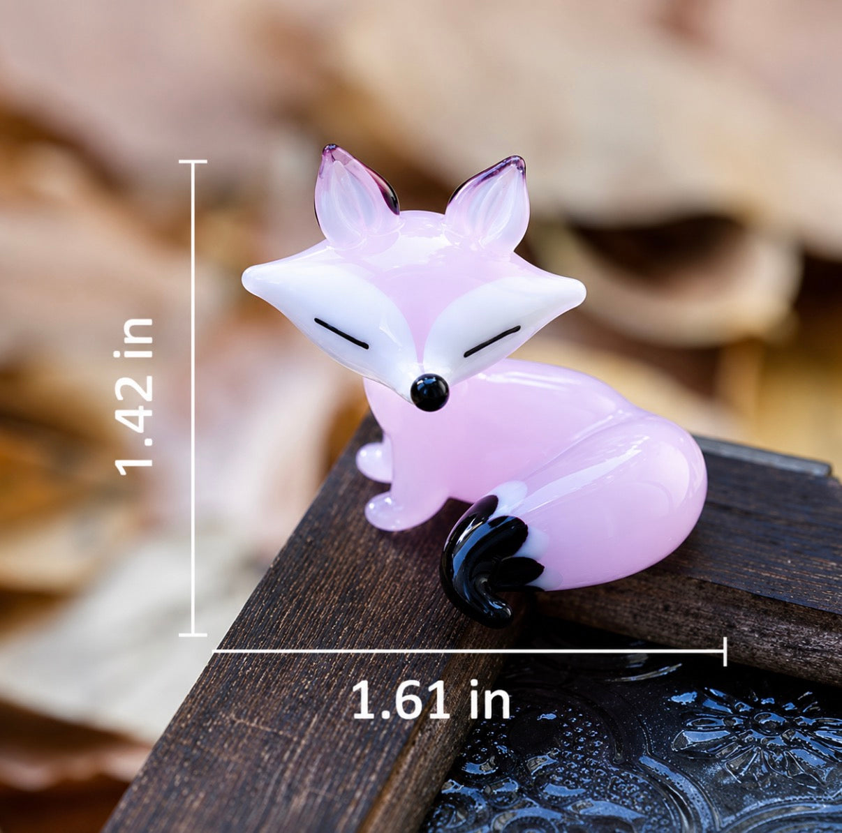 Fox Figurine - Miniature Handmade Glass