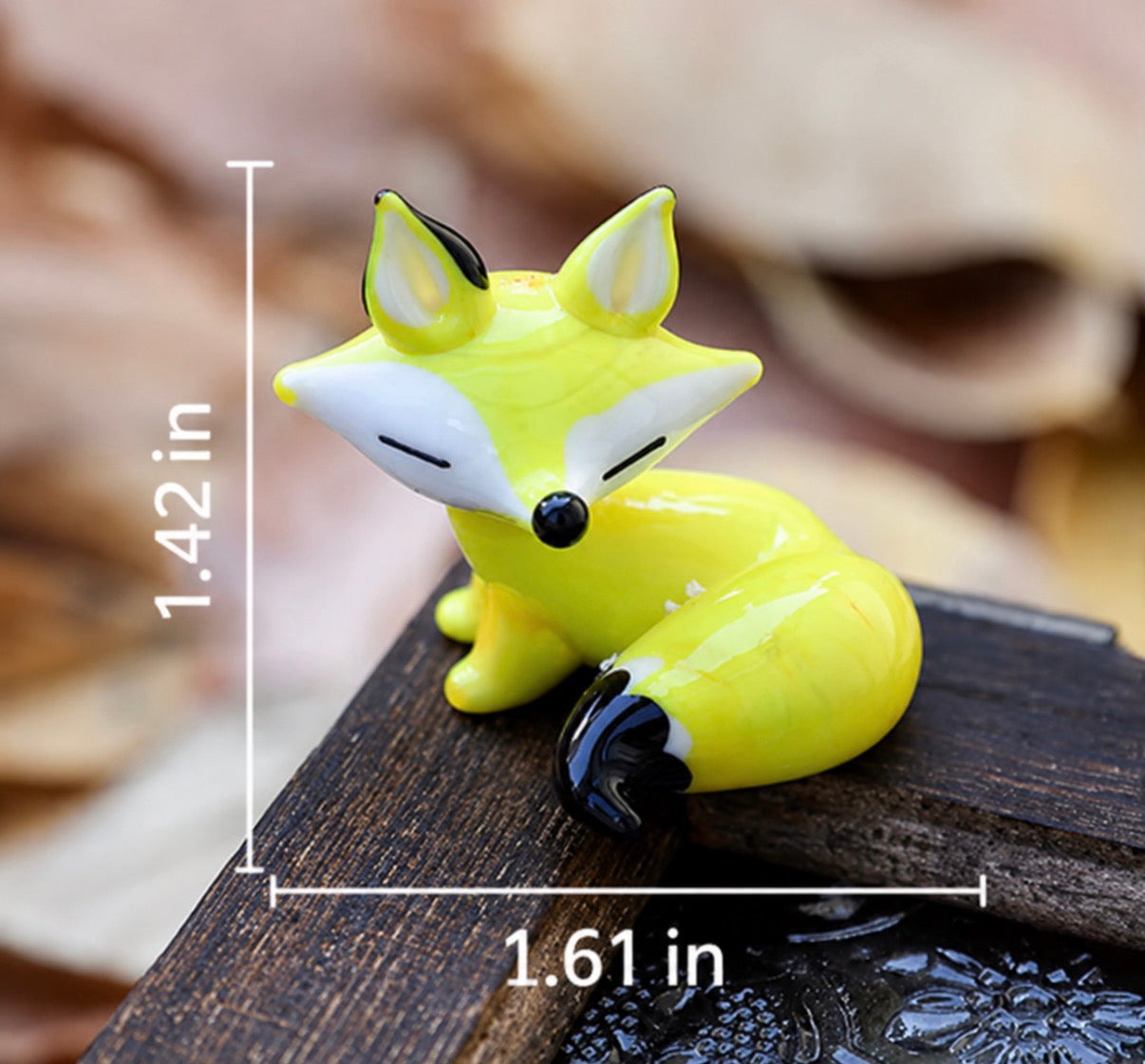 Fox Figurine - Miniature Handmade Glass