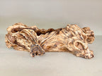 Rustic Log Planter with Drainage – Realistic Wood Look Succulent Planter – Woodland Succulent Arrangement