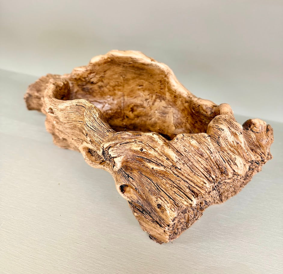 DIY Succulent Kit - Large Resin Log Planter with Drainage – Realistic Wood Look Succulent Planter