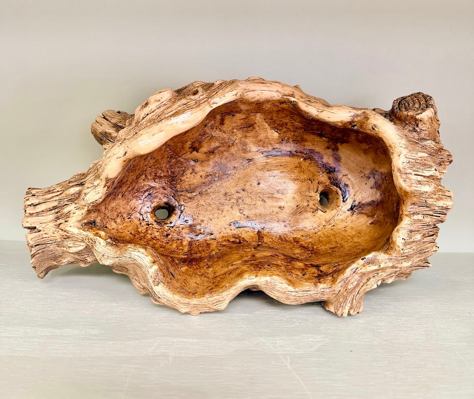 DIY Succulent Kit - Large Resin Log Planter with Drainage – Realistic Wood Look Succulent Planter