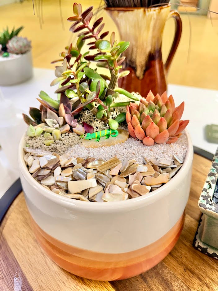 Mini Glass Lizard Figurine – Succulent Planter Accent & Kit Add-On