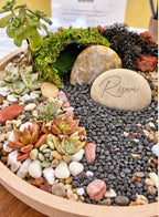 “Risen” Engraved Resurrection Stone – Easter Planter Decor & Roll Away Stone for Resurrection Garden
