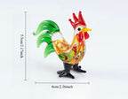 Mini Glass Rooster – Colorful Succulent Planter Accent & Kit Add-On