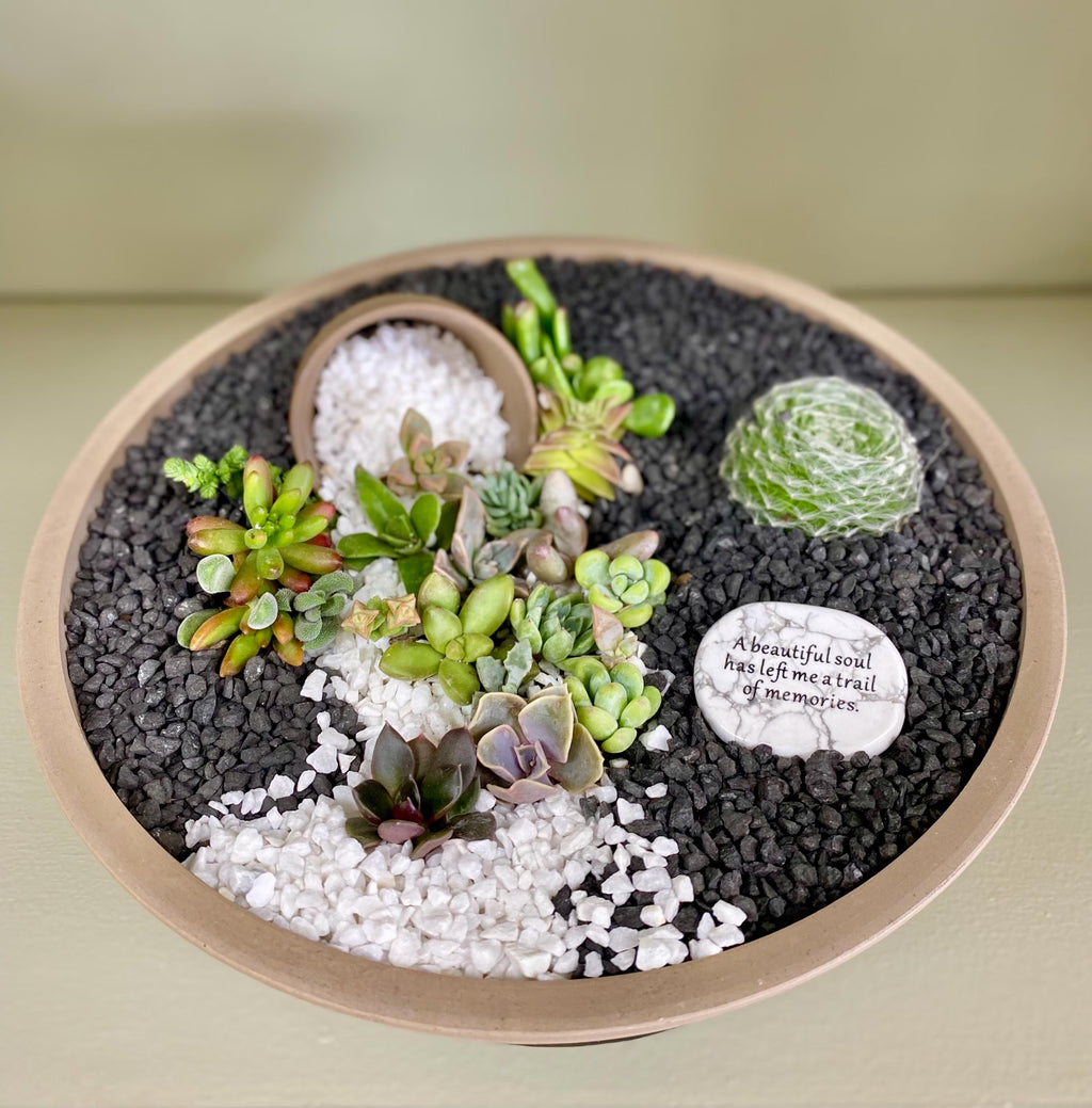 "A Beautiful Soul" Memorial Keepsake Stone – White Marble