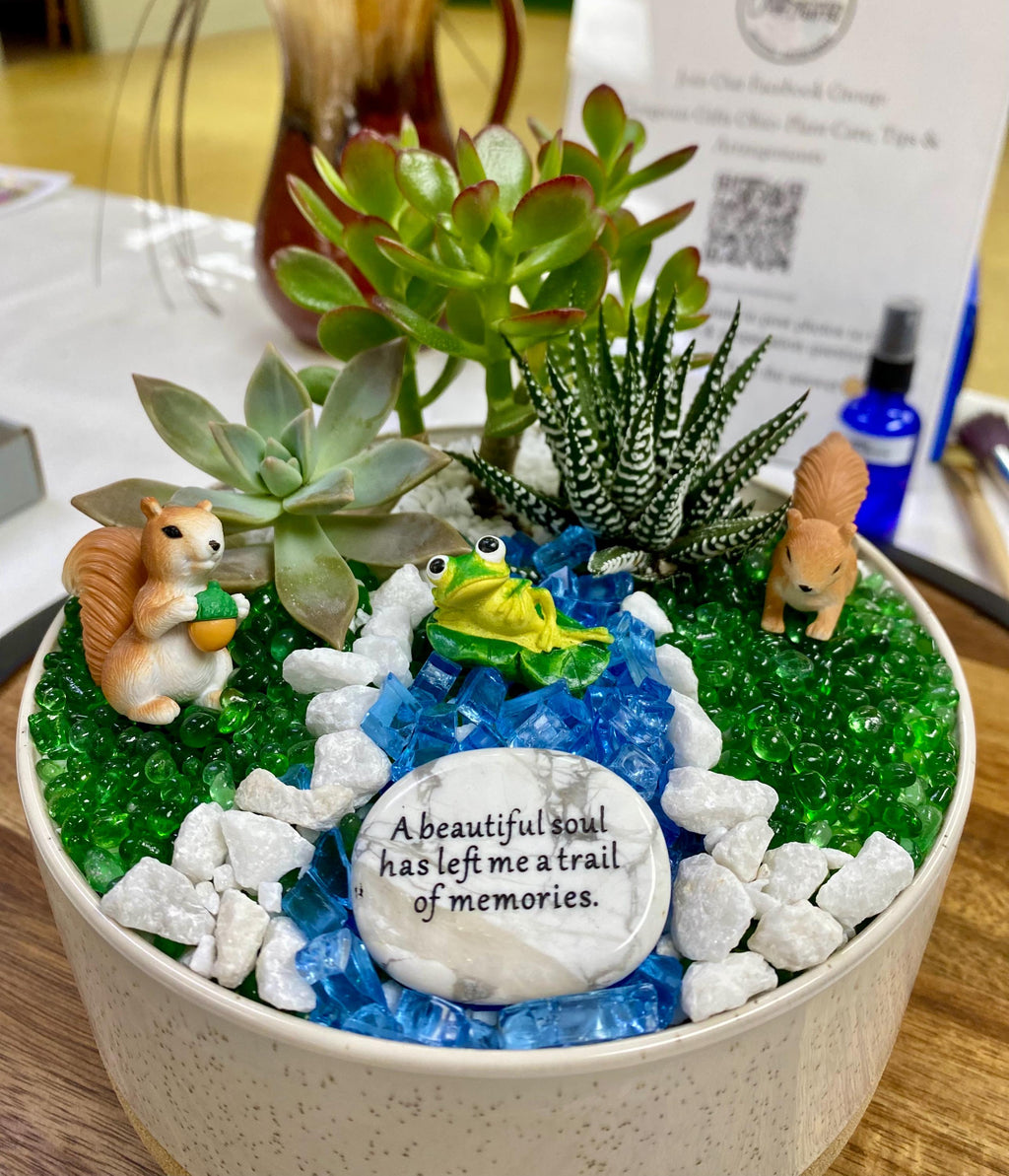 "A Beautiful Soul" Memorial Keepsake Stone – White Marble