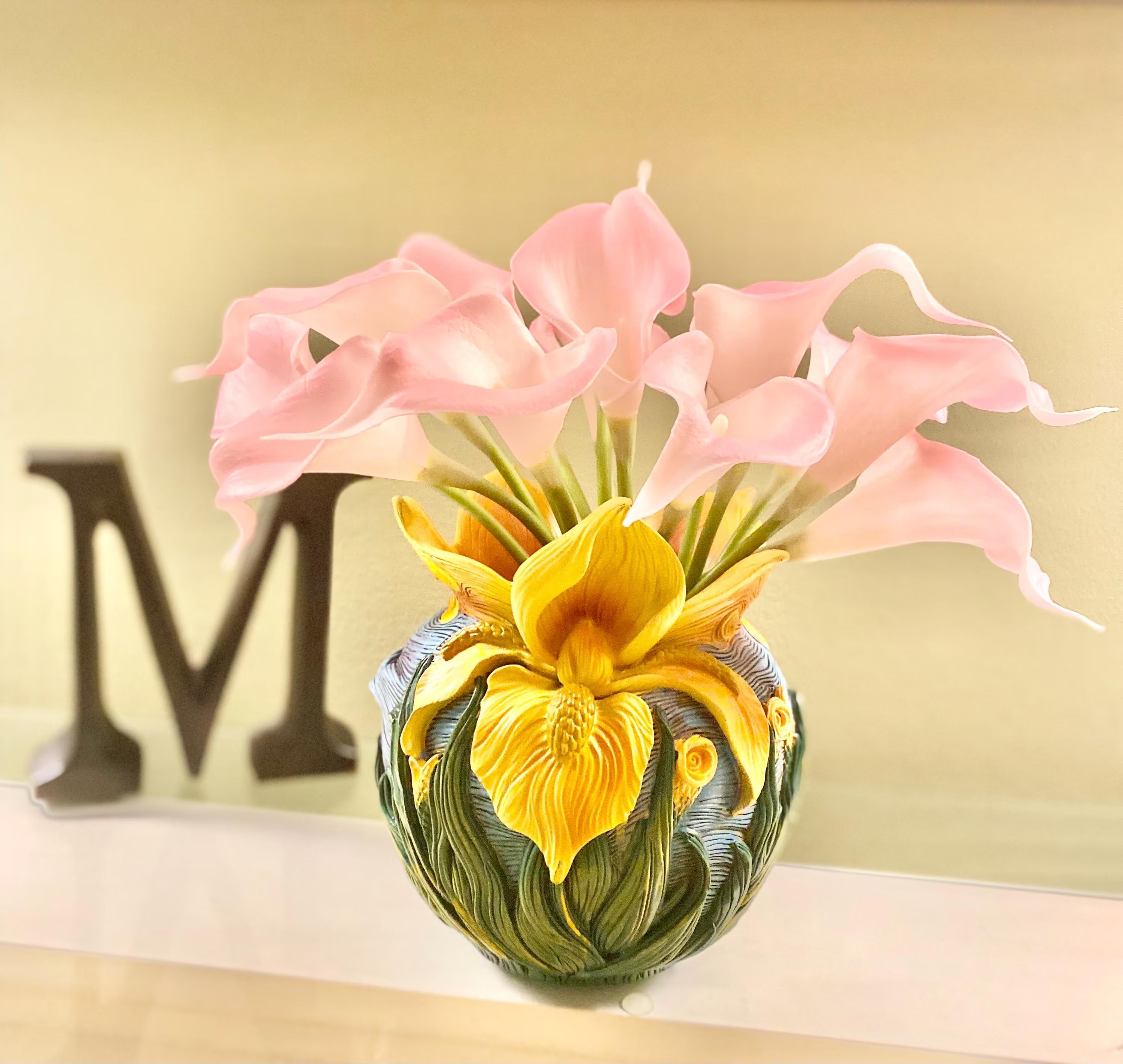 Van Gogh Inspired Iris Planter or Vase – Calla Lily Options