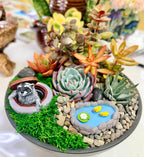 Raccoon in a Manhole Plant Decoration